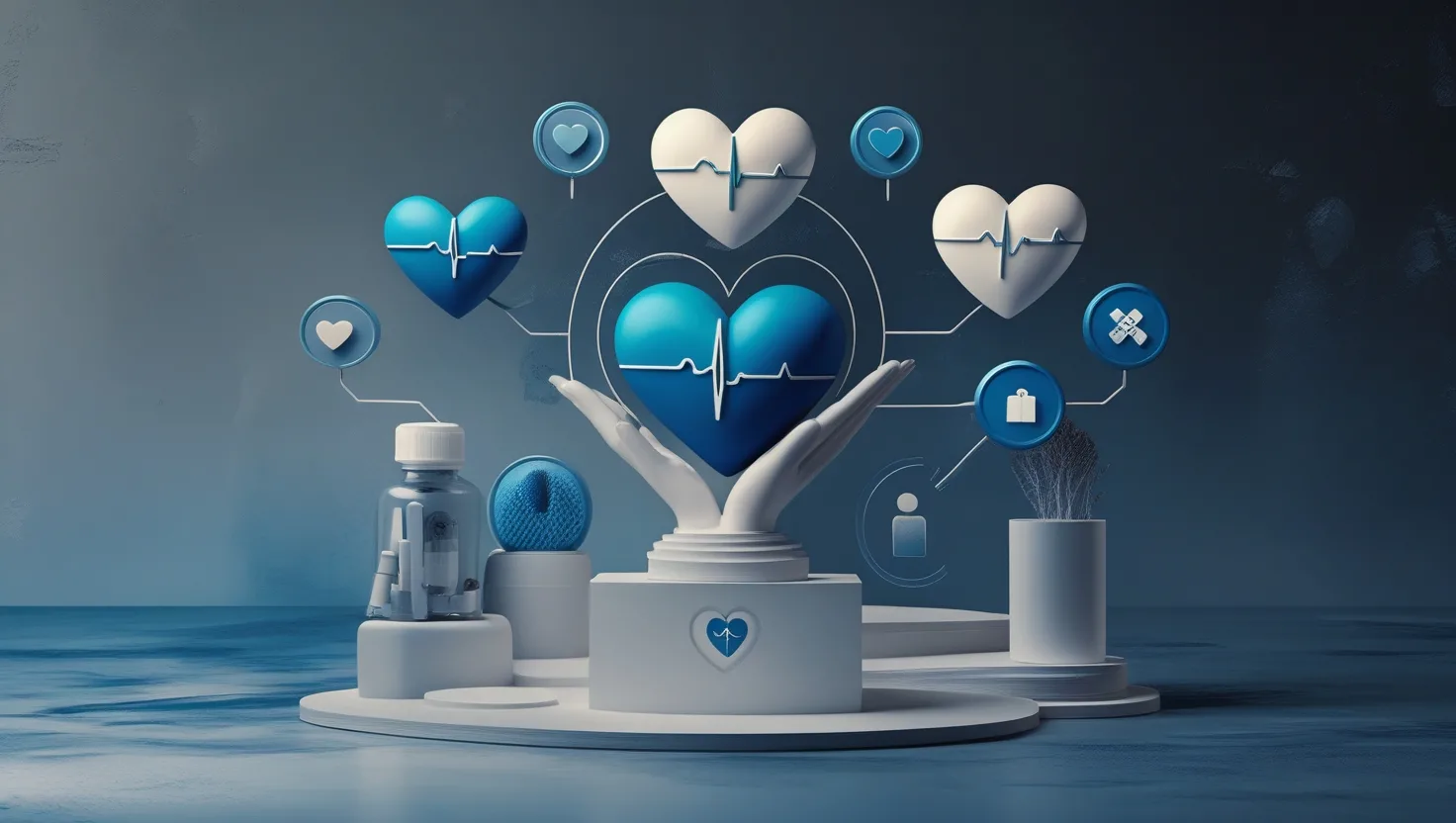 Cardiology billing codes infographic with heart and compliance icons